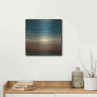 Luxe Metal Art 'Abstract Horizon IV' by Ethan Harper Metal Wall Art,12x12