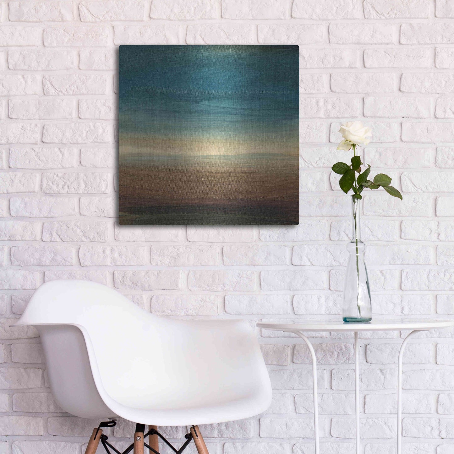 Luxe Metal Art 'Abstract Horizon IV' by Ethan Harper Metal Wall Art,24x24