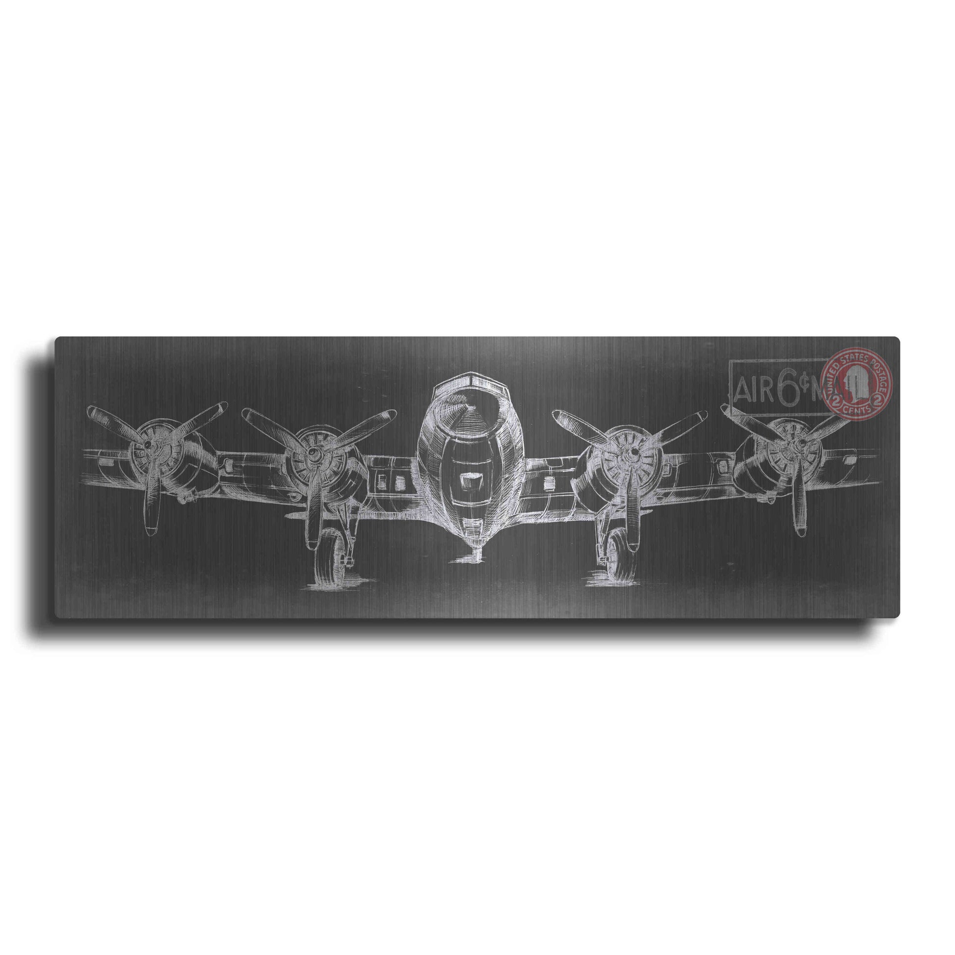 Luxe Metal Art 'Aeronautic Collection F' by Ethan Harper Metal Wall Art