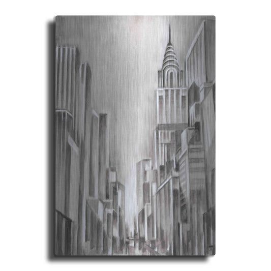 Luxe Metal Art 'Art Deco Cityscape I' by Ethan Harper Metal Wall Art