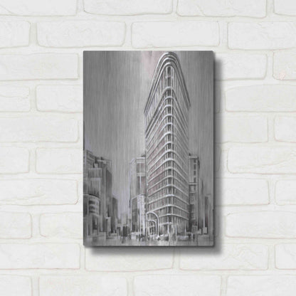 Luxe Metal Art 'Art Deco Cityscape II' by Ethan Harper Metal Wall Art,12x16