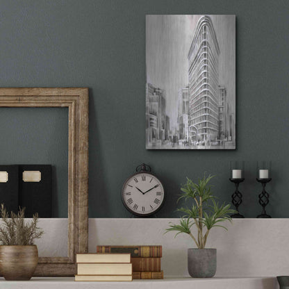 Luxe Metal Art 'Art Deco Cityscape II' by Ethan Harper Metal Wall Art,12x16