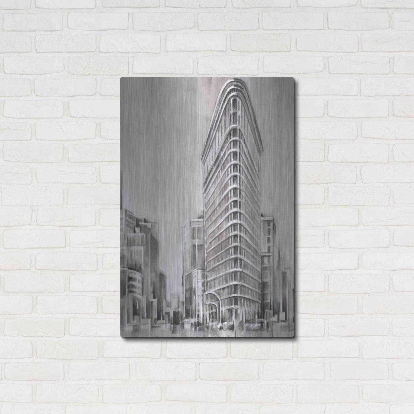 Luxe Metal Art 'Art Deco Cityscape II' by Ethan Harper Metal Wall Art,24x36