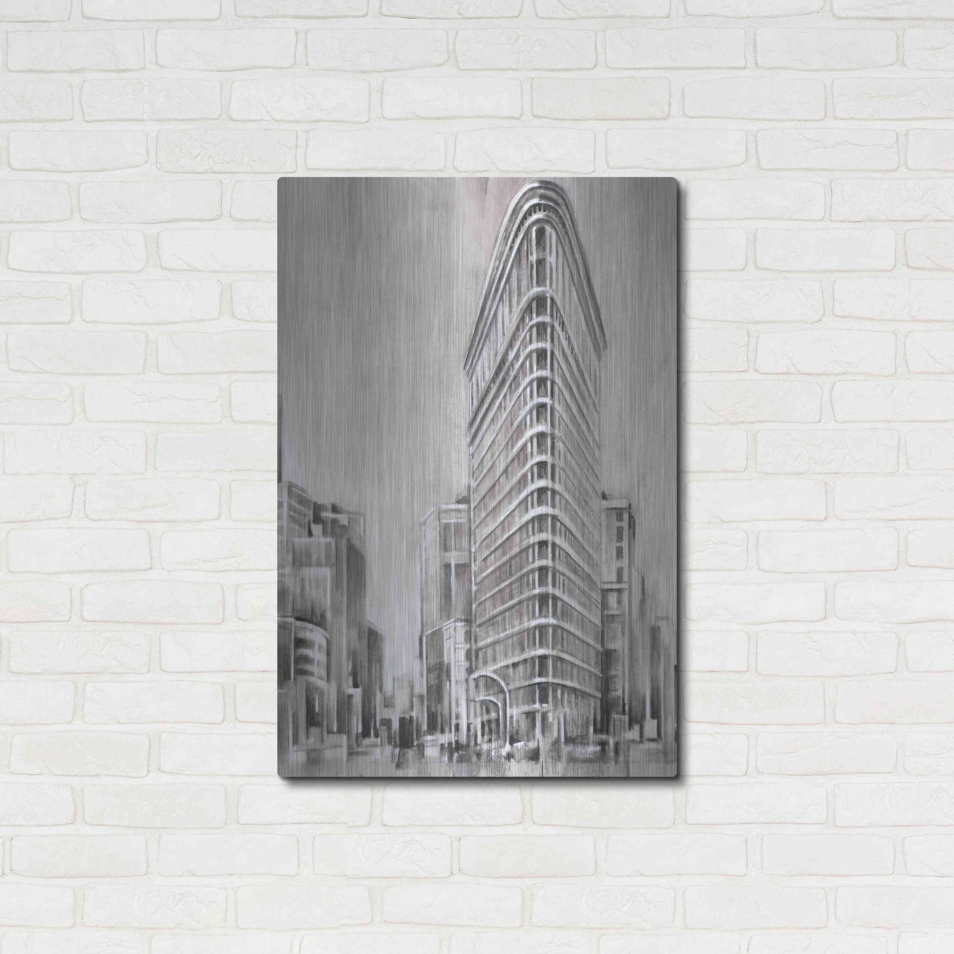 Luxe Metal Art 'Art Deco Cityscape II' by Ethan Harper Metal Wall Art,24x36