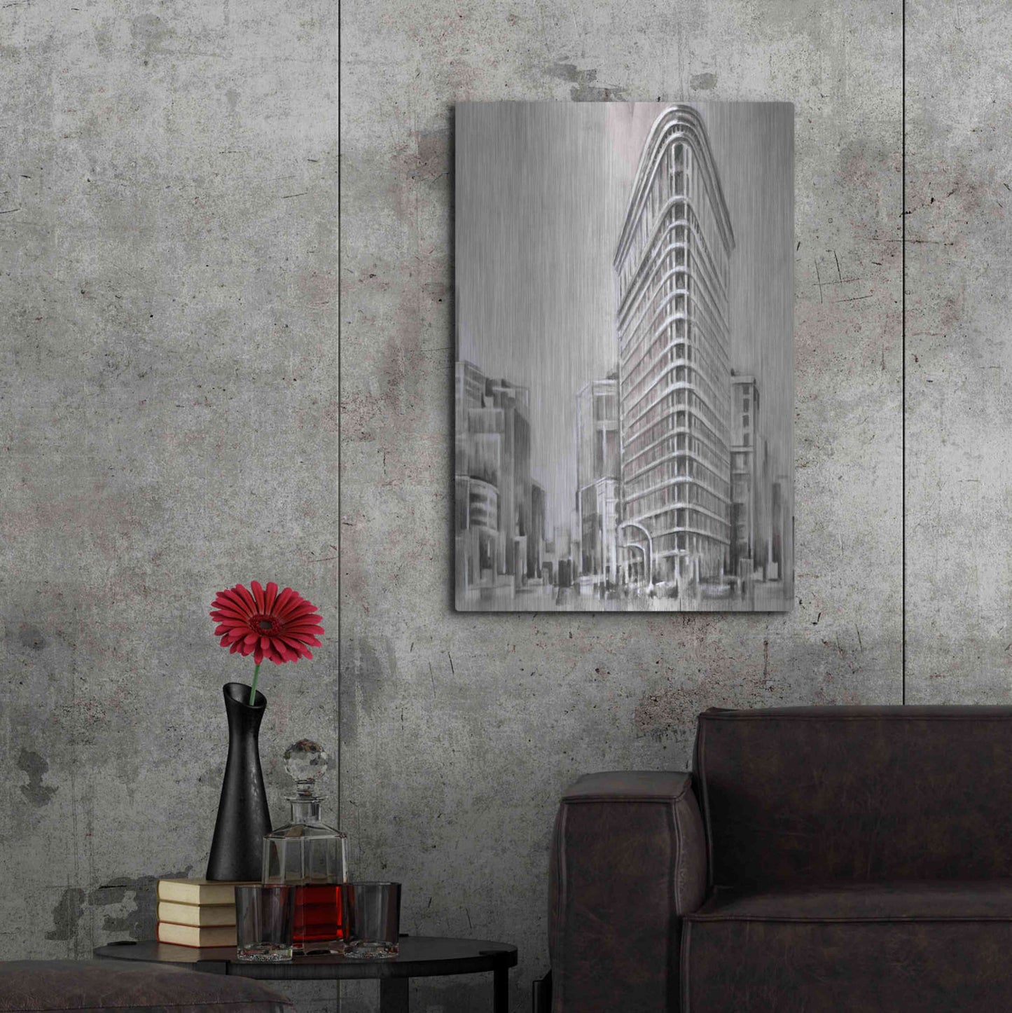 Luxe Metal Art 'Art Deco Cityscape II' by Ethan Harper Metal Wall Art,24x36