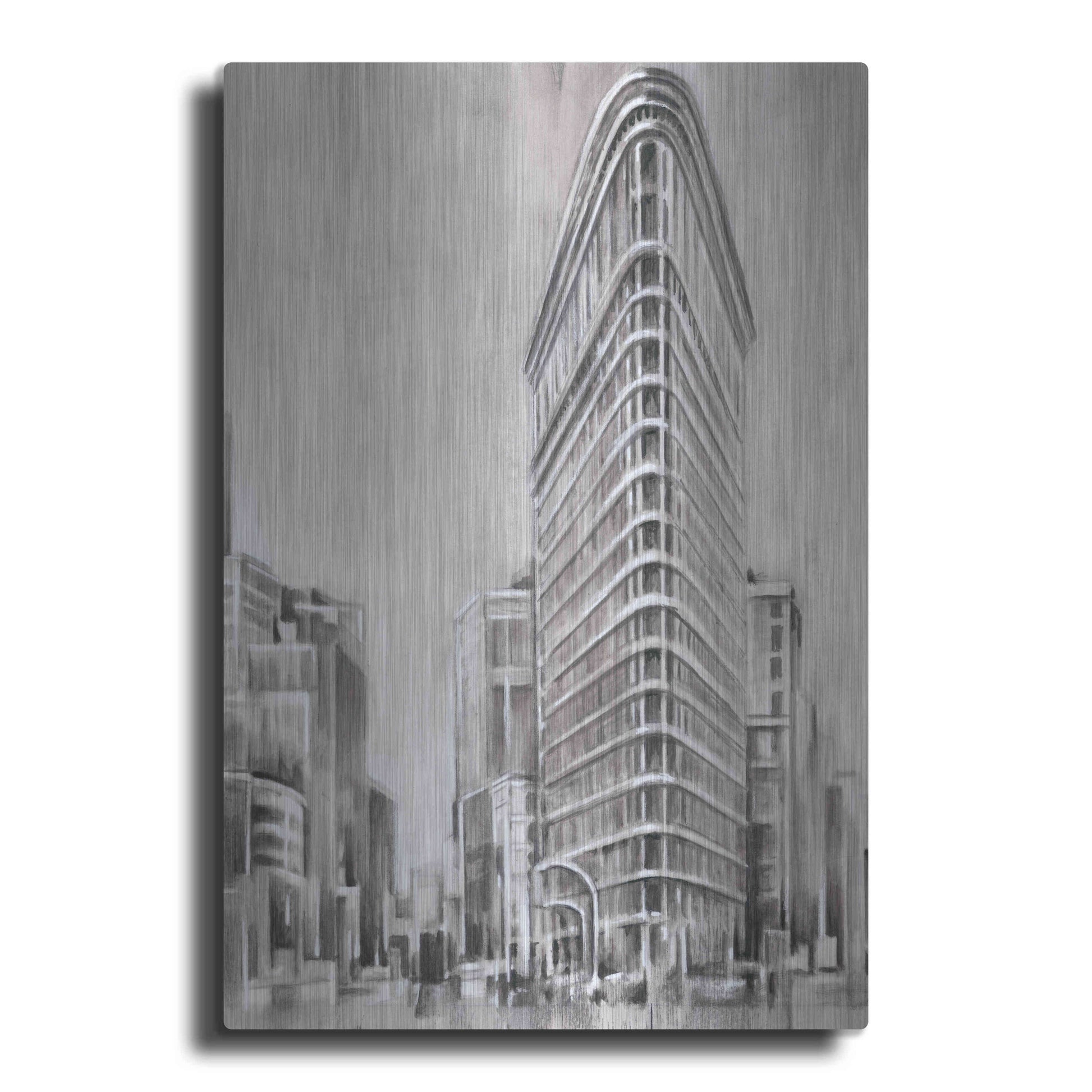 Luxe Metal Art 'Art Deco Cityscape II' by Ethan Harper Metal Wall Art