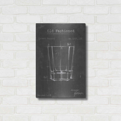 Luxe Metal Art 'Barware Blueprint I' by Ethan Harper Metal Wall Art,16x24