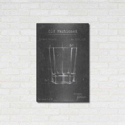 Luxe Metal Art 'Barware Blueprint I' by Ethan Harper Metal Wall Art,24x36