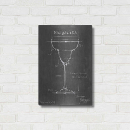 Luxe Metal Art 'Barware Blueprint VI' by Ethan Harper Metal Wall Art,16x24