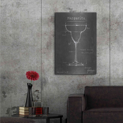 Luxe Metal Art 'Barware Blueprint VI' by Ethan Harper Metal Wall Art,24x36