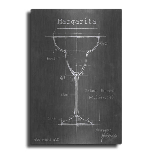 Luxe Metal Art 'Barware Blueprint VI' by Ethan Harper Metal Wall Art