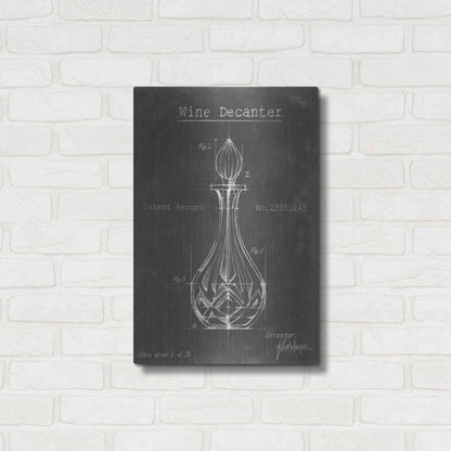 Luxe Metal Art 'Barware Blueprint VIII' by Ethan Harper Metal Wall Art,16x24