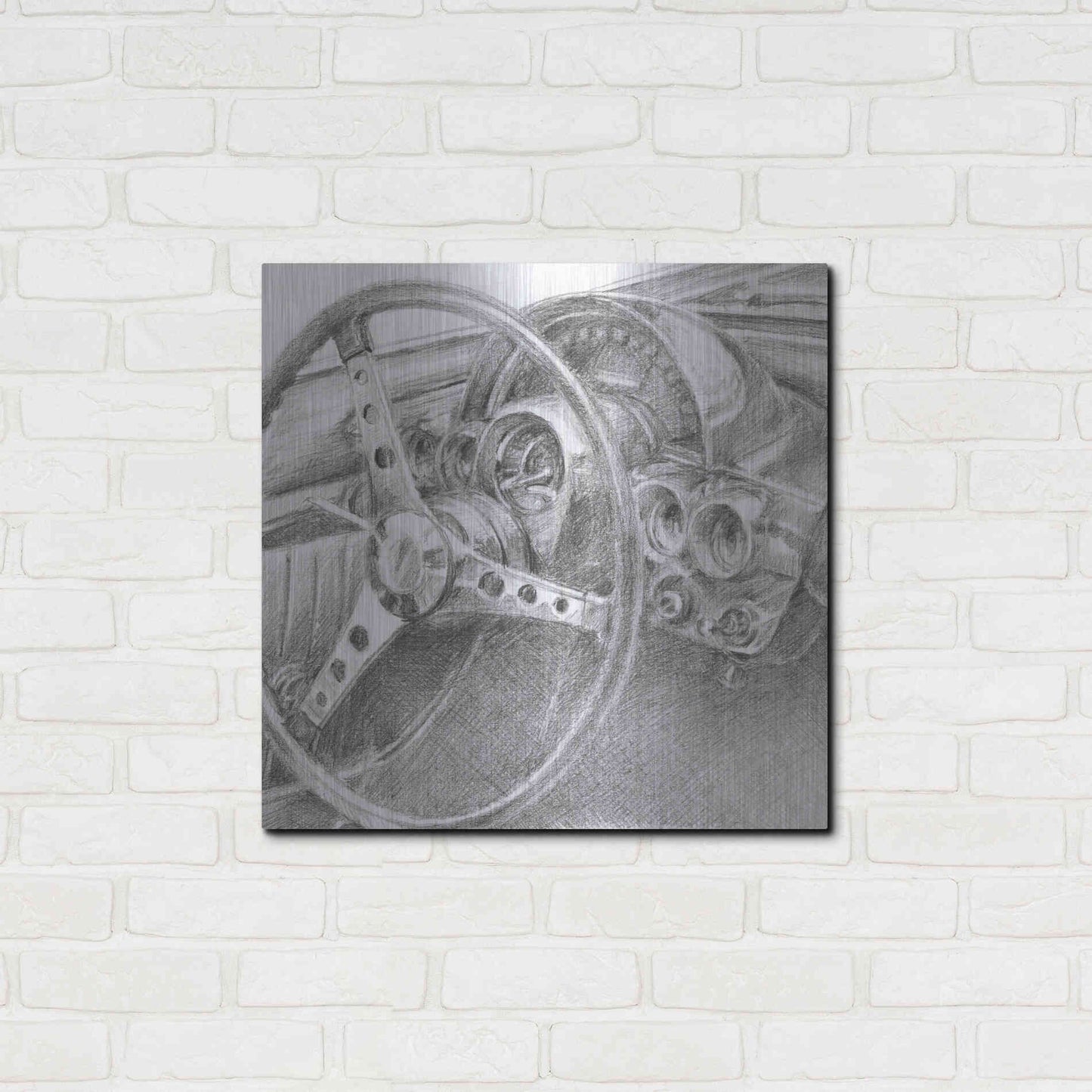 Luxe Metal Art 'Behind the Wheel II' by Ethan Harper Metal Wall Art,24x24