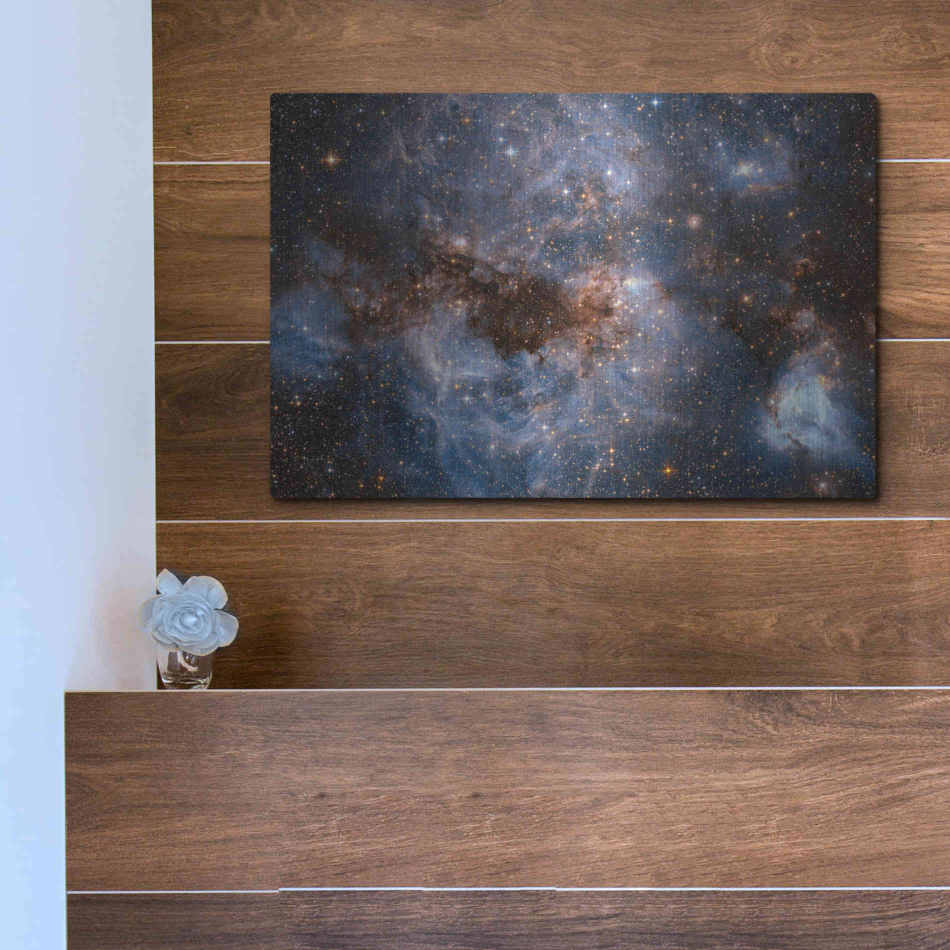 Luxe Metal Art 'Maelstrom Cloud' Hubble Space Telescope, Metal Wall Art,16x12