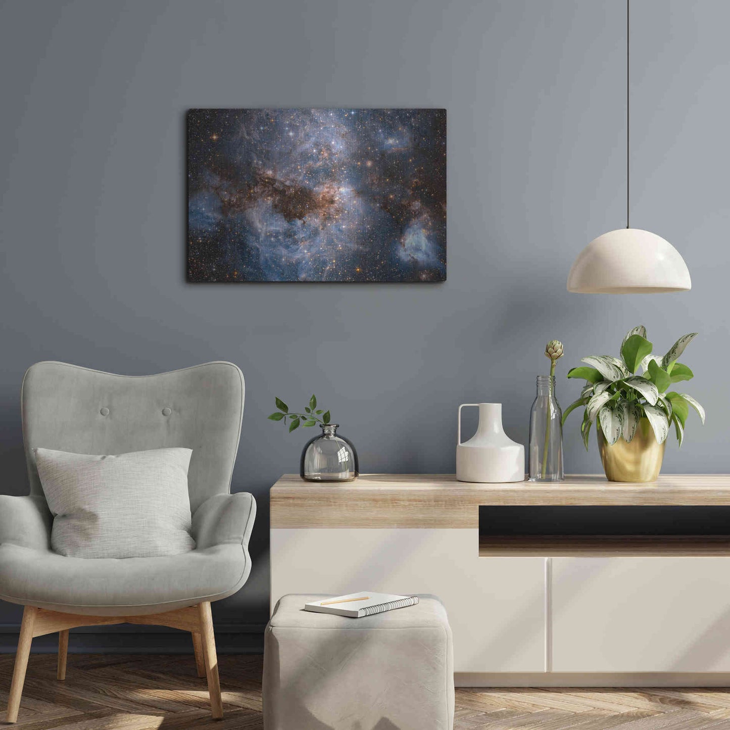 Luxe Metal Art 'Maelstrom Cloud' Hubble Space Telescope, Metal Wall Art,24x16