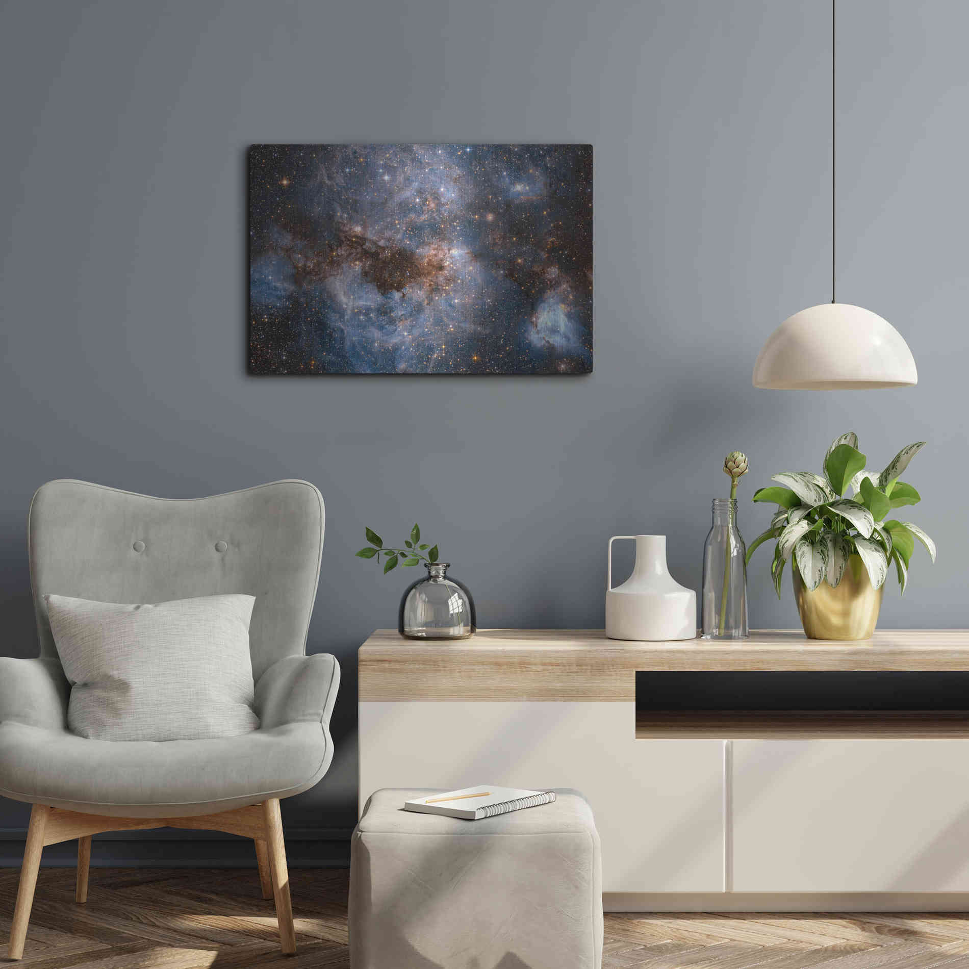 Luxe Metal Art 'Maelstrom Cloud' Hubble Space Telescope, Metal Wall Art,24x16