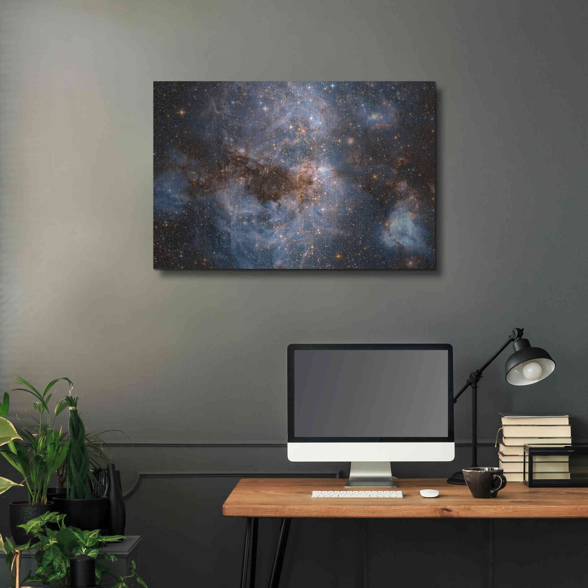 Luxe Metal Art 'Maelstrom Cloud' Hubble Space Telescope, Metal Wall Art,36x24