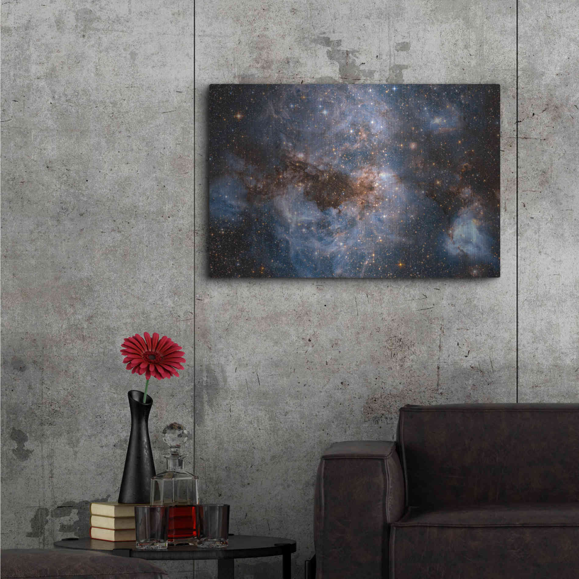 Luxe Metal Art 'Maelstrom Cloud' Hubble Space Telescope, Metal Wall Art,36x24