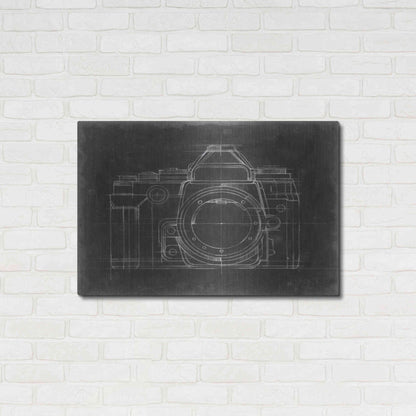 Luxe Metal Art 'Camera Blueprints IV' by Ethan Harper Metal Wall Art,36x24