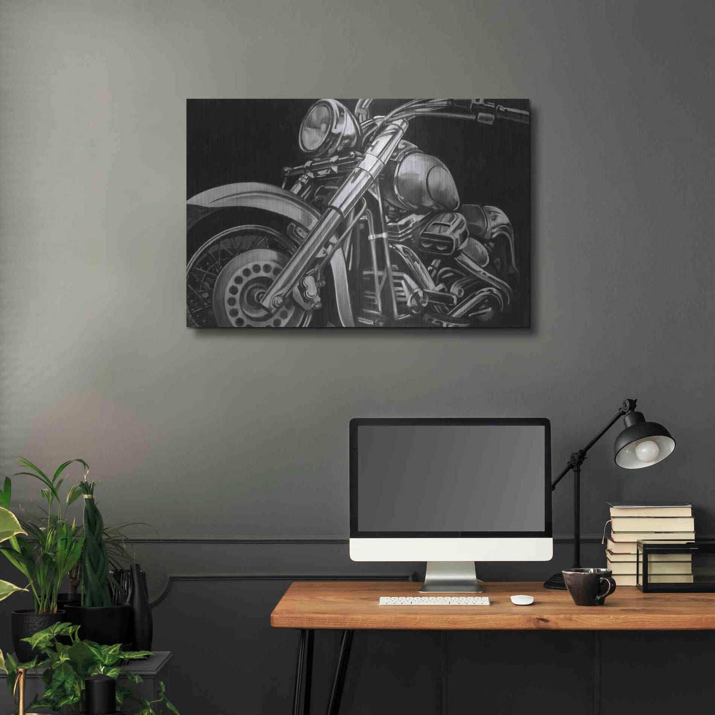 Luxe Metal Art 'Classic Hogs II' by Ethan Harper Metal Wall Art,36x24