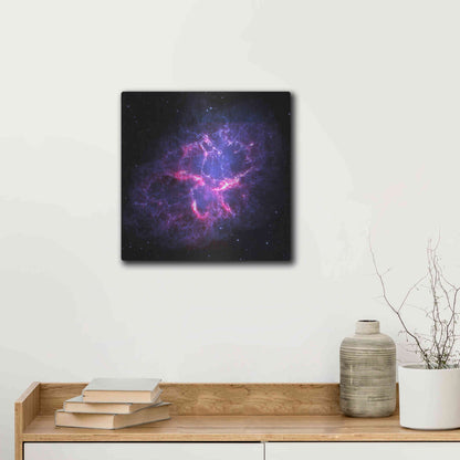 Luxe Metal Art 'Crab Nebula' Hubble Space Telescope, Metal Wall Art,12x12