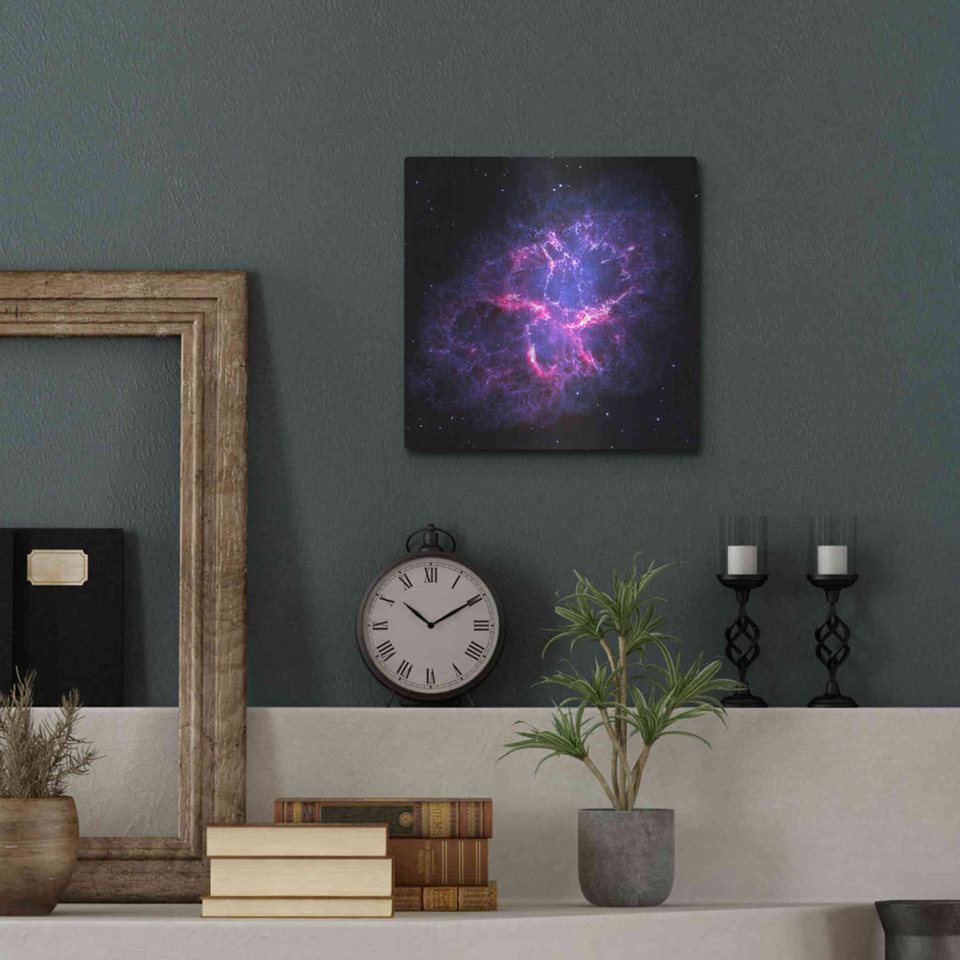 Luxe Metal Art 'Crab Nebula' Hubble Space Telescope, Metal Wall Art,12x12