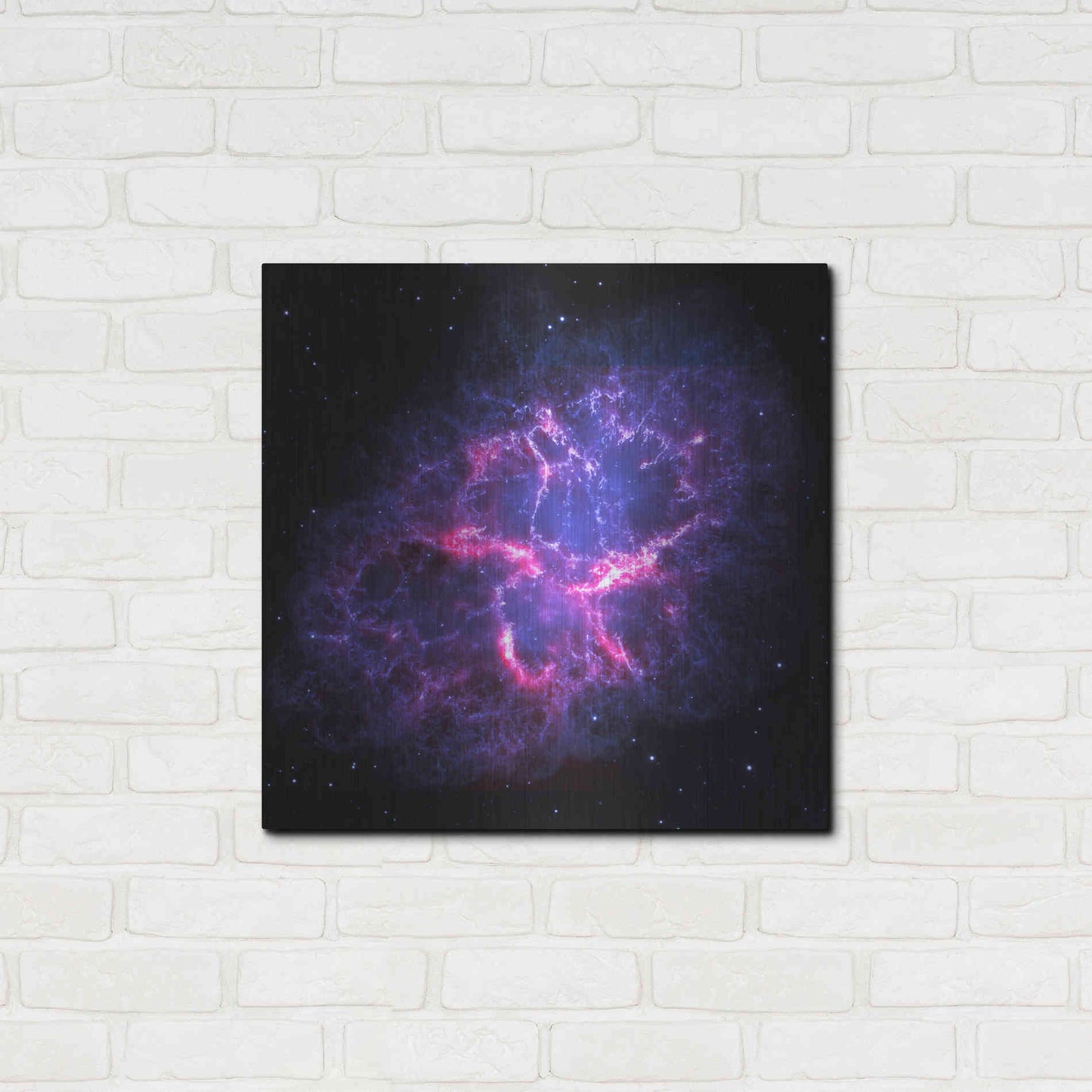 Luxe Metal Art 'Crab Nebula' Hubble Space Telescope, Metal Wall Art,24x24