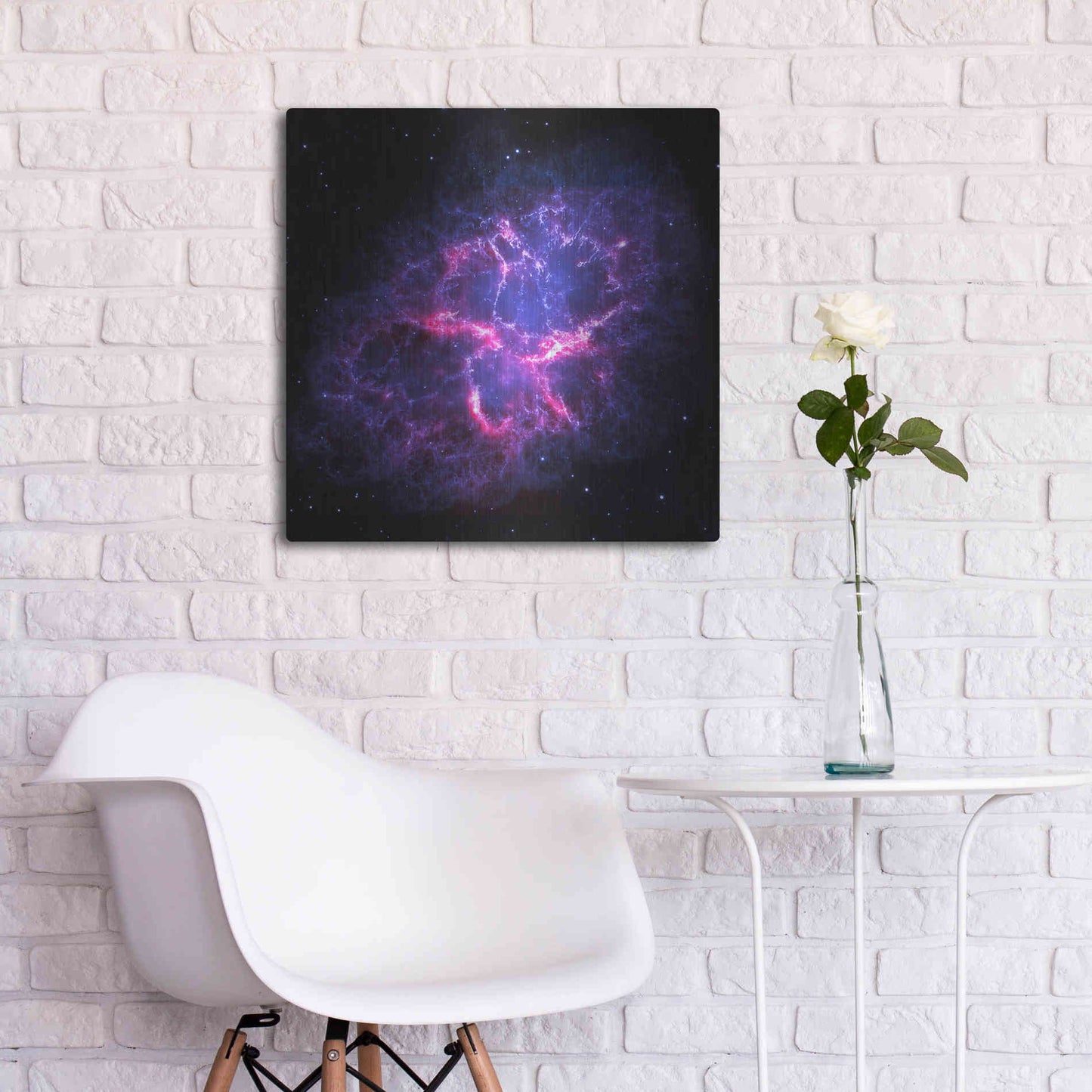 Luxe Metal Art 'Crab Nebula' Hubble Space Telescope, Metal Wall Art,24x24