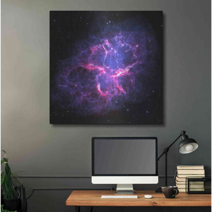 Luxe Metal Art 'Crab Nebula' Hubble Space Telescope, Metal Wall Art,36x36