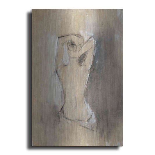 Luxe Metal Art 'Contemporary Draped Figure I' by Ethan Harper Metal Wall Art