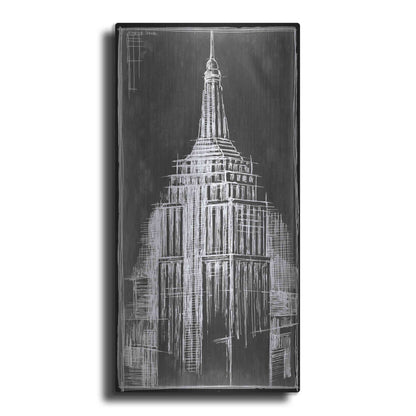 Luxe Metal Art 'Empire State Blueprint' by Ethan Harper Metal Wall Art