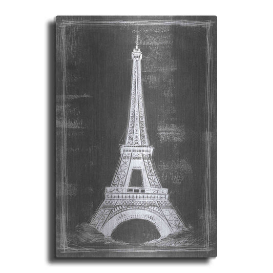 Luxe Metal Art 'European Icon Blueprint I' by Ethan Harper Metal Wall Art