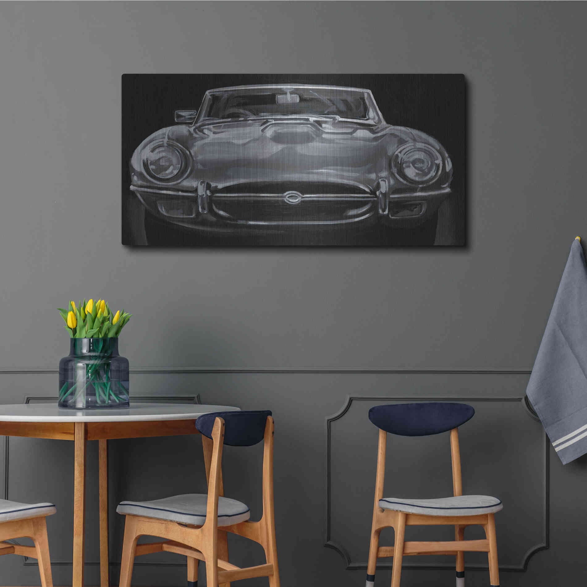 Luxe Metal Art 'European Sports Car I' by Ethan Harper Metal Wall Art,48x24