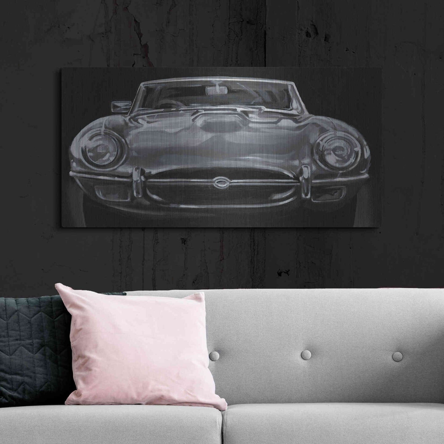 Luxe Metal Art 'European Sports Car I' by Ethan Harper Metal Wall Art,48x24