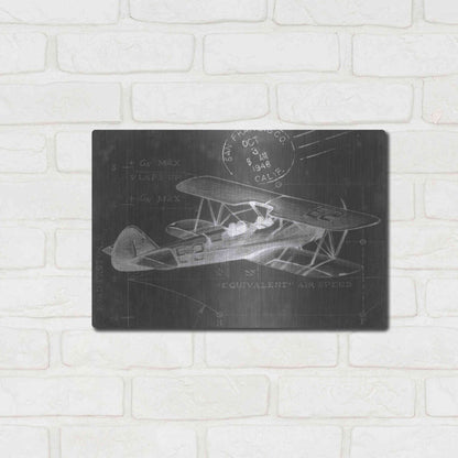 Luxe Metal Art 'Flight Schematic I' by Ethan Harper Metal Wall Art,16x12