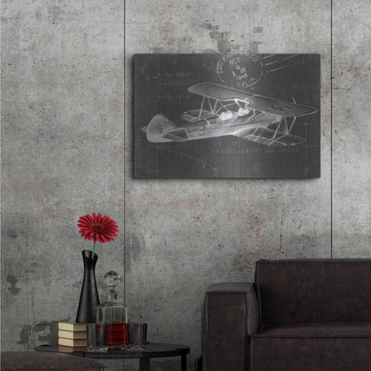 Luxe Metal Art 'Flight Schematic I' by Ethan Harper Metal Wall Art,36x24