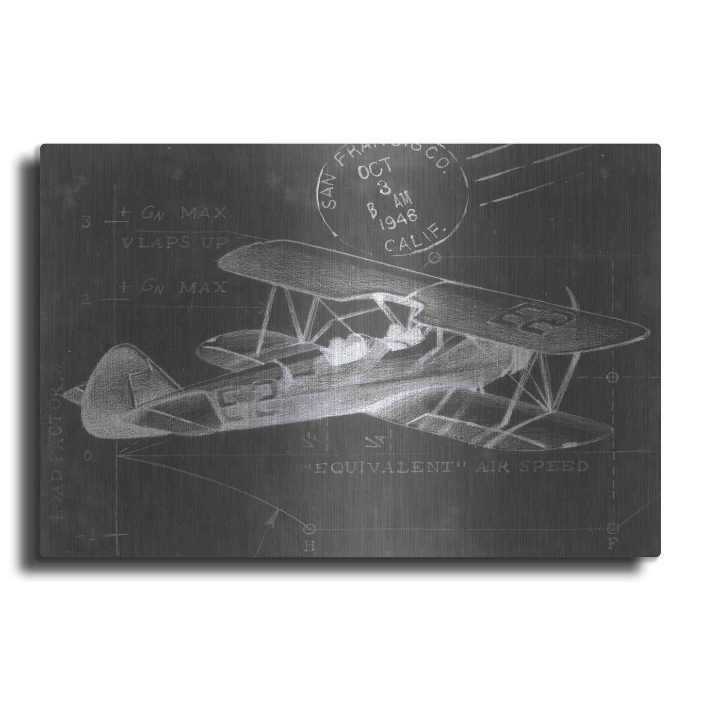 Luxe Metal Art 'Flight Schematic I' by Ethan Harper Metal Wall Art