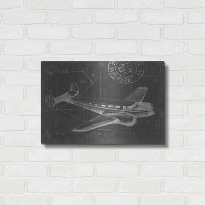 Luxe Metal Art 'Flight Schematic IV' by Ethan Harper Metal Wall Art,24x16