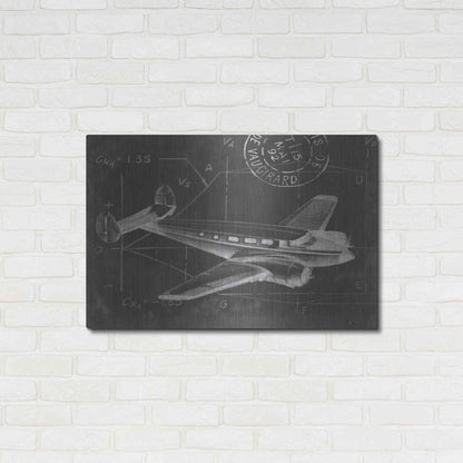 Luxe Metal Art 'Flight Schematic IV' by Ethan Harper Metal Wall Art,36x24