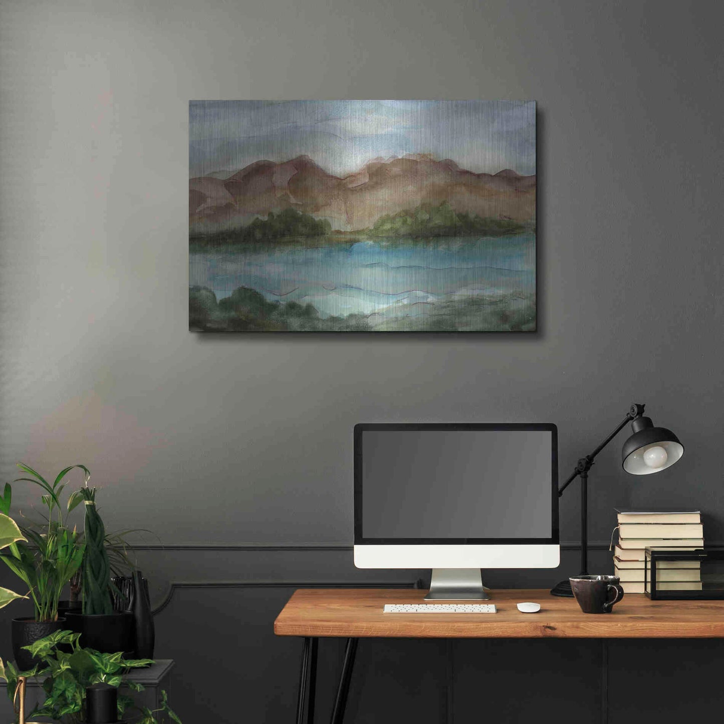 Luxe Metal Art 'Plein Air Landscape IV' by Ethan Harper Metal Wall Art,36x24