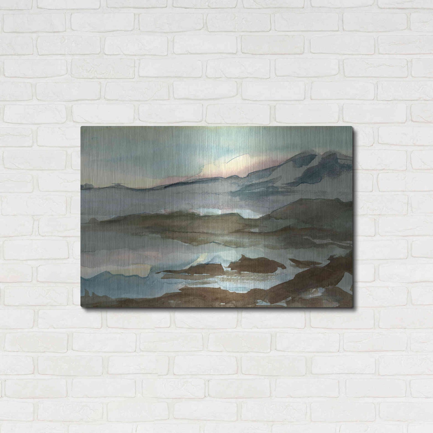 Luxe Metal Art 'Plein Air Landscape VI' by Ethan Harper Metal Wall Art,36x24