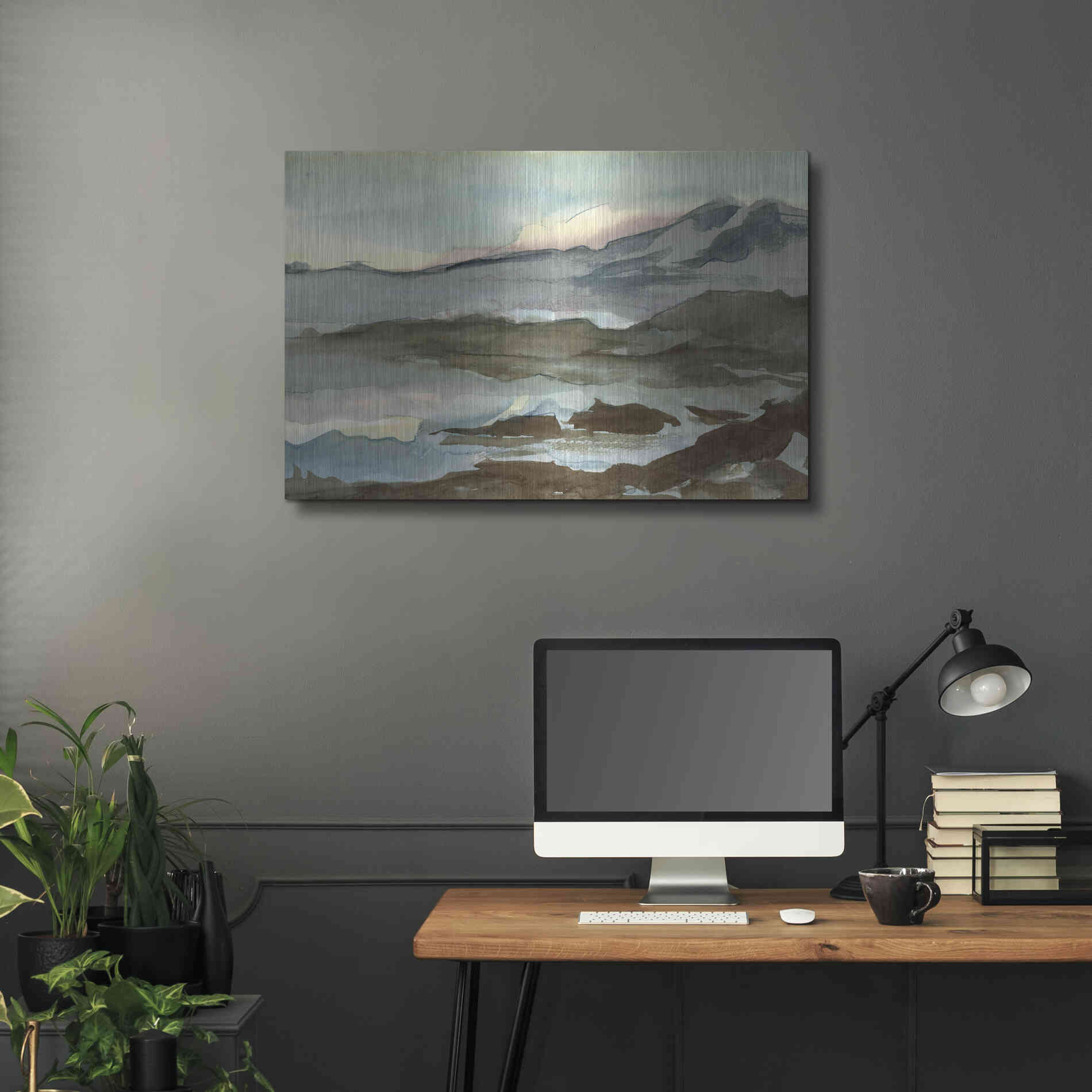 Luxe Metal Art 'Plein Air Landscape VI' by Ethan Harper Metal Wall Art,36x24