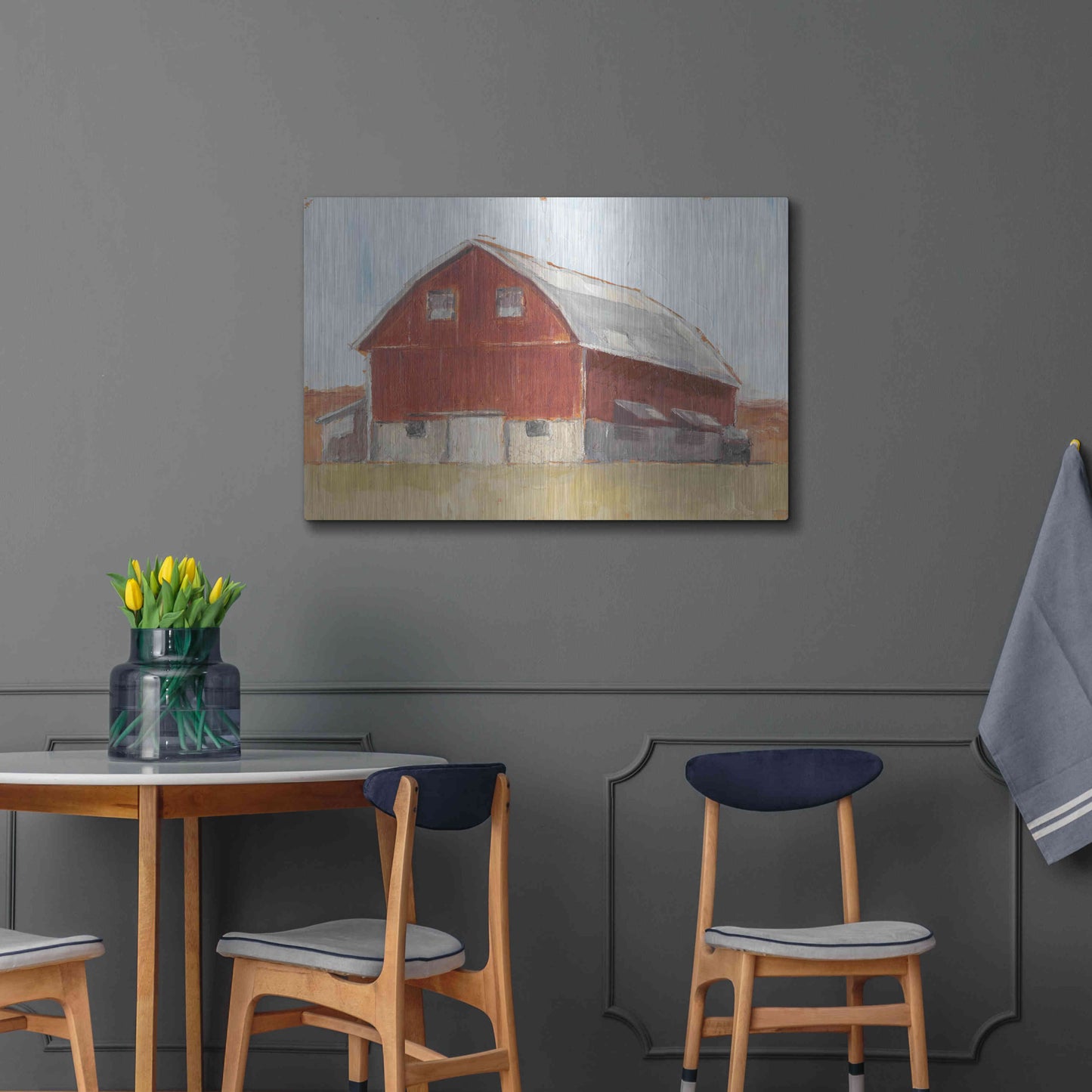 Luxe Metal Art 'Rustic Red Barn II' by Ethan Harper Metal Wall Art,36x24