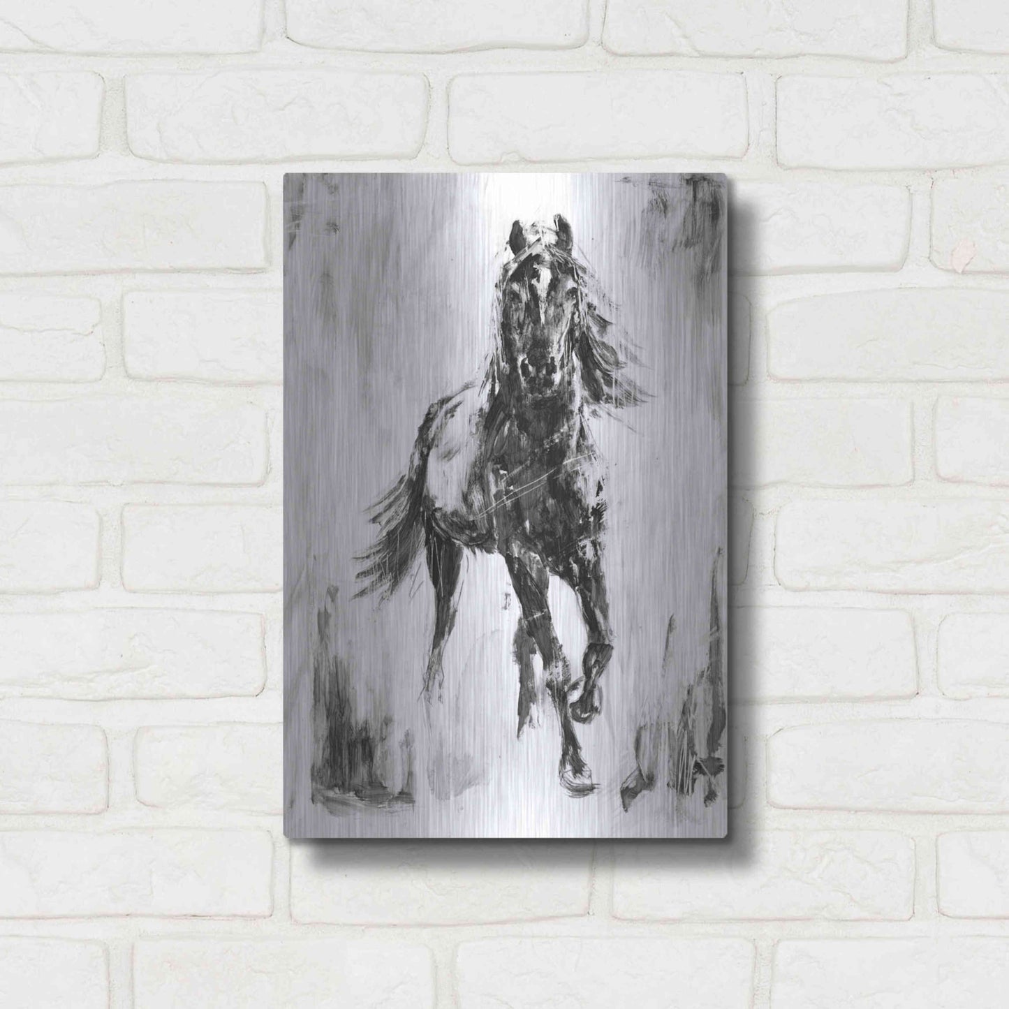 Luxe Metal Art 'Rustic Stallion I' by Ethan Harper Metal Wall Art,12x16