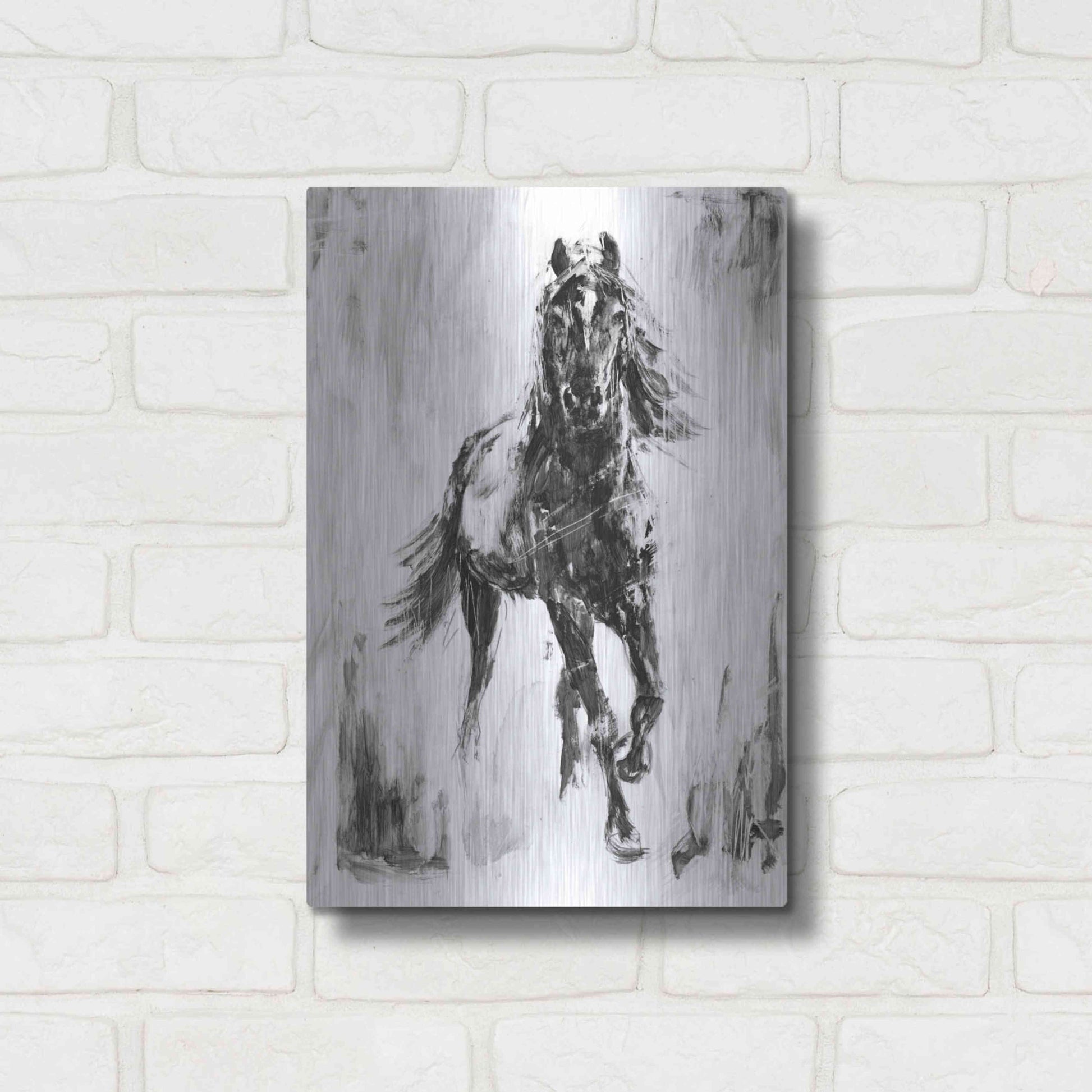 Luxe Metal Art 'Rustic Stallion I' by Ethan Harper Metal Wall Art,12x16