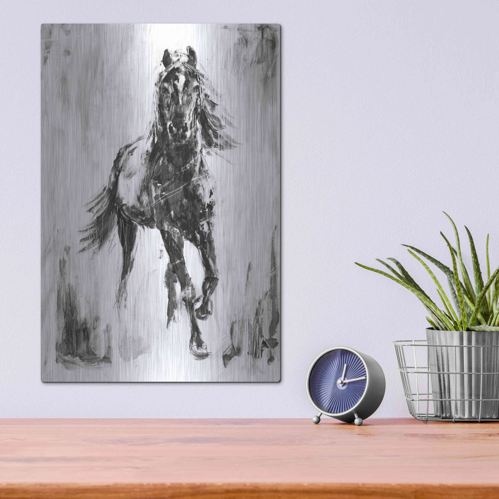 Luxe Metal Art 'Rustic Stallion I' by Ethan Harper Metal Wall Art,12x16