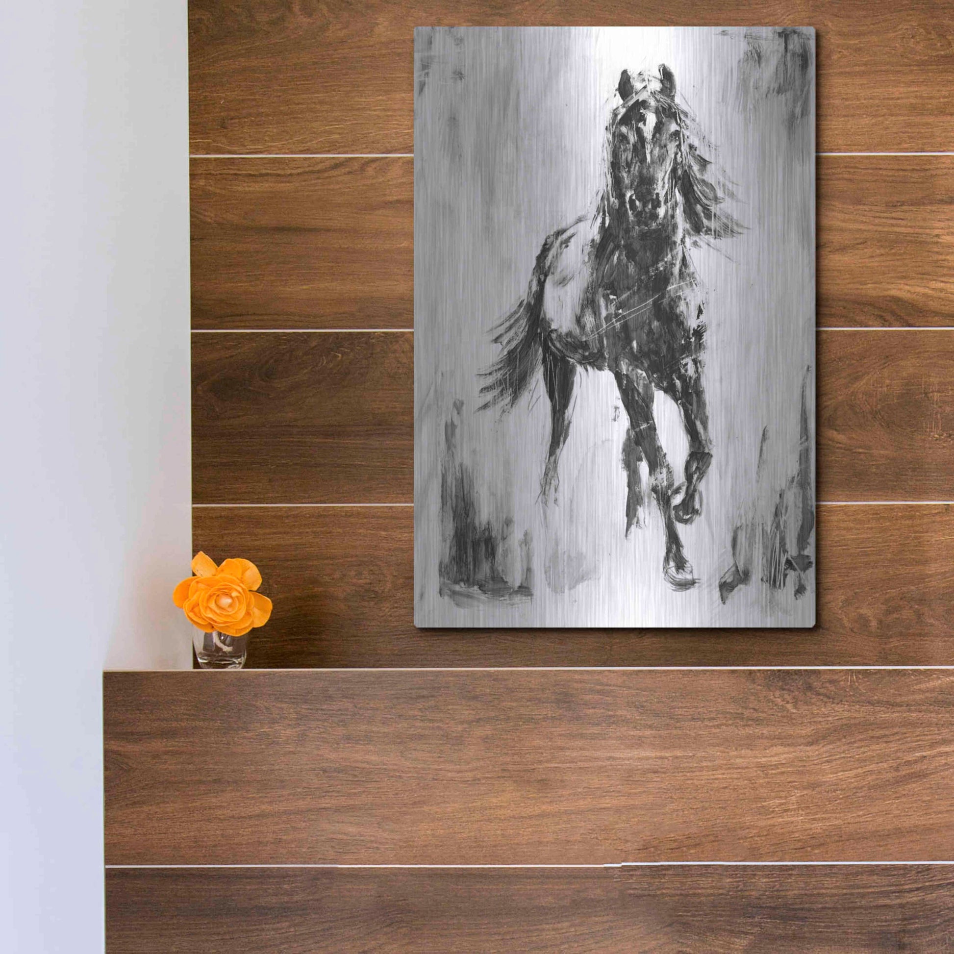 Luxe Metal Art 'Rustic Stallion I' by Ethan Harper Metal Wall Art,12x16