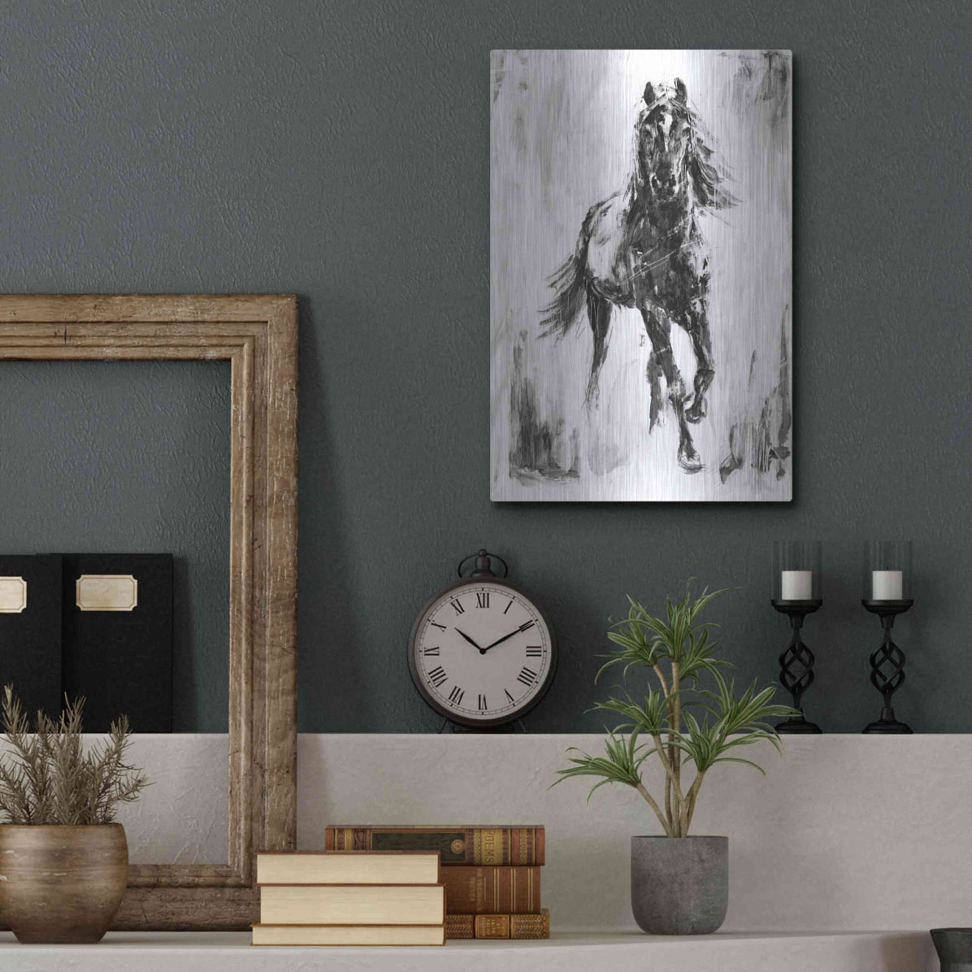 Luxe Metal Art 'Rustic Stallion I' by Ethan Harper Metal Wall Art,12x16