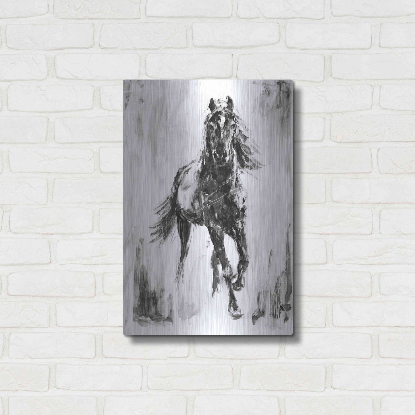 Luxe Metal Art 'Rustic Stallion I' by Ethan Harper Metal Wall Art,16x24