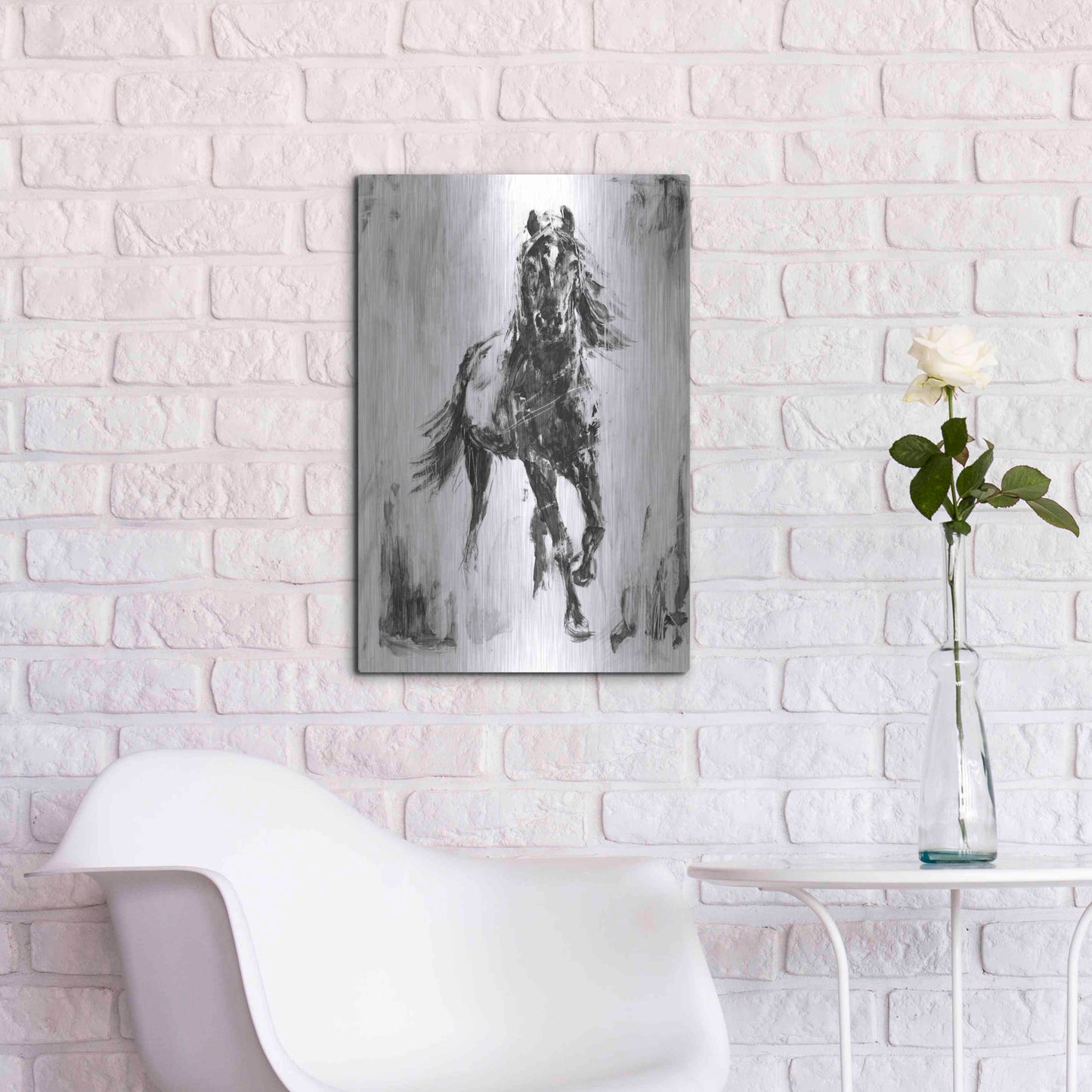 Luxe Metal Art 'Rustic Stallion I' by Ethan Harper Metal Wall Art,16x24